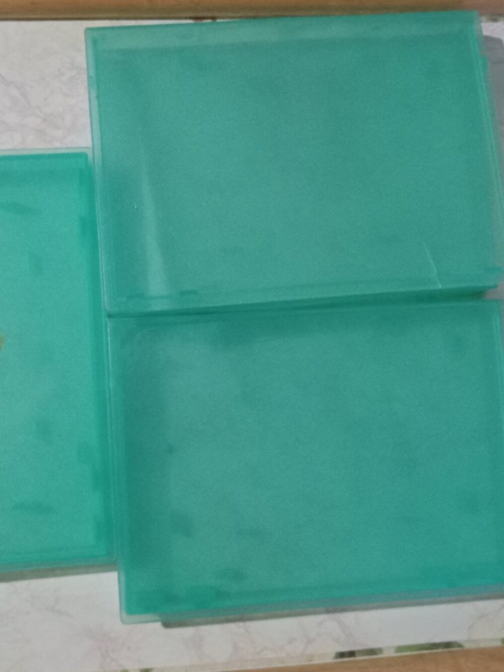 Lot of 3 SNES NES Clamshell Green Hard Game Cartridge Storage Cases
